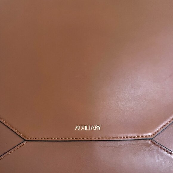 Auxiliary brown leather Bega Satchel bag - Picture 3 of 7